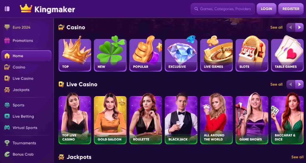 Kingmaker Casino – Bonus